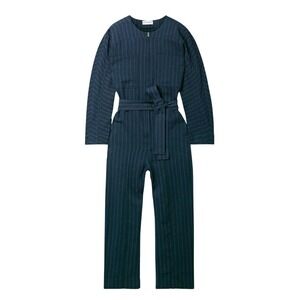 NWT Apiece Apart Womens Medium Mars Jumpsuit‎ Winter Stripe Long Sleeve Belted
